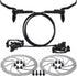TOBWOLF 1 Pair MTB Disc Brake Set, Mechanical/Hydraulic Disc Brake Kit with 160mm Rotor for Bicycle