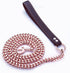 Rose Gold Dog Chain Leash - 10MM 14MM Curb Cuban Link, Strong Chew Proof Stainless Steel, 3FT/4FT/5FT for Small Medium