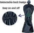 Golf Club Headcover for 3 Wood, Hybrid, Skulls Embroidery, Premium Leather, Magnetic Closure
