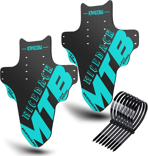 NICEDACK Mudguards for Mountain Bikes, 2 Pieces Front and Rear Mudguard for 20-29 Inch MTB