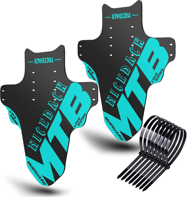 NICEDACK Mudguards for Mountain Bikes, 2 Pieces Front and Rear Mudguard for 20-29 Inch MTB