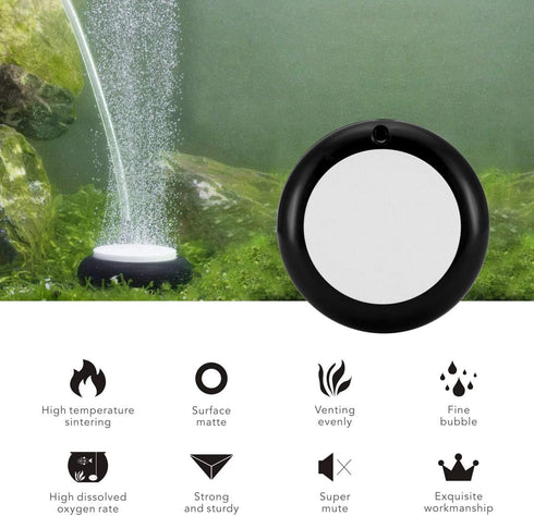 hygger Aquarium Air Stone, Ultra Silent Deep Dissolving Oxygen Diffuser Kit for Fish Tank and Hydroponic