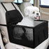 PetsHome Upgrade Dog Car Seat, Foldable Booster Seat with 12 PVC Tubes, Waterproof for Small to Medium Dogs, Pure Black