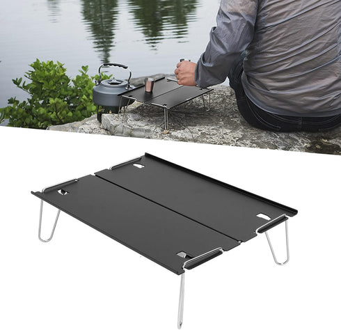 Locadence 11.7 8.3 3.3in Backpacking, Camping Table, X X Portable Ultra Light Aluminum Alloy Folding Camp Side Table