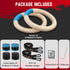 8.5 Gonex Wooden Gymnastic Rings with Adjustable Number Straps, Olympic Rings for Gym, Workout, Exercise, Outdoor