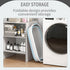 Collapsible Pet Bathtub with Water Drain Plug - Portable Bath Tub for Small Dogs Cats, Space Saving Design, Blue