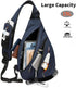 TUDEQU Sling Bag for Men, 8 Pocket 19L Crossbody Sling Backpack