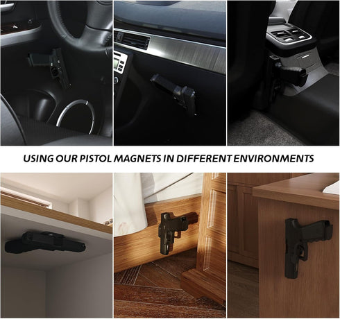 35 Lbs Gun Magnet Mount Rating Magnetic Gun Mount | HQ Rubber Coated for Car, Truck, Desks, Safes, and Walls |