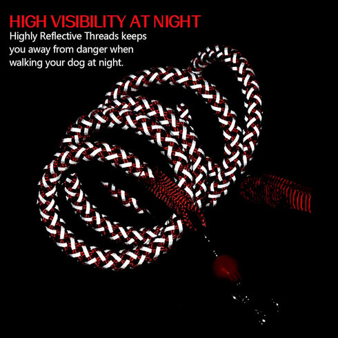 Dog Training Leash for Small to Medium Dogs - Chew Proof and Reflective Rope Dog Lead