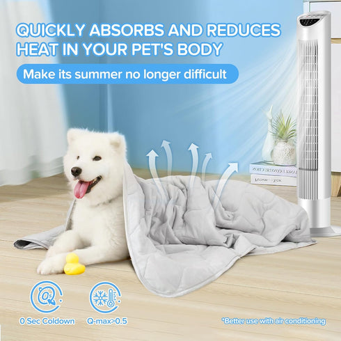 Rywell Cooling Mat for Dogs, 32 * 44IN, Durable & Versatile with Cooling & Soft Surfaces for All Seasons