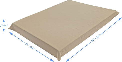Waterproof Soft Durable Beige Elastic Dog Bed Cover, Machine-Washable Medium Size (37"x25")