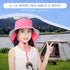 Kids Sun Hat Toddler Beach Play Hats, Sun Protection Fishing Hat with Neck Flap for Boys and Girls Ages 5-13