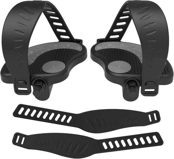 Dual-Function Bike Pedals - 9/16" SPD & Toe Cage Compatible for Road,