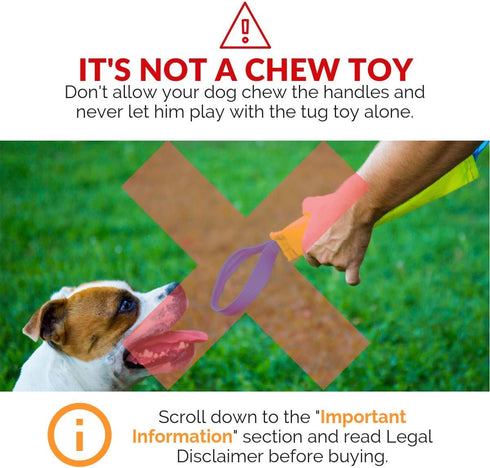 Dog Bite Tug Toy with 2 Strong Handles, Durable Fire Hose Tug for Medium to Large Dogs, Ideal for Interactive Play