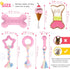 BAEJMJK 6 Pack Puppy Teething Toys, Pink Small Breed Chew Toys with Rope, Soft Rubber Set