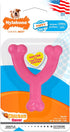 Nylabone Puppy Wishbone Chew Toy - Pink Chicken Flavor, X-Small/Petite (1 Count) for Teething Puppies