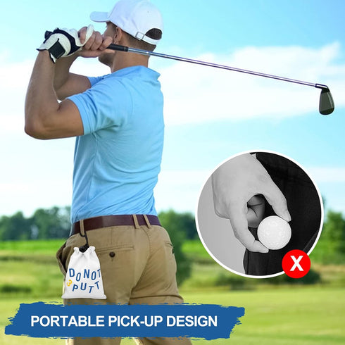 Golf Valuables Pouch, Leather Tee Pouch with Drawstring Closure, Portable Ball Pouch for Men Women
