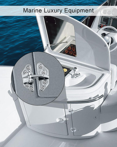 Heavy Duty Marine Hatch Hinge 2.75" x 2.6" with Removable Pin, Stainless Steel 316 Hardware for Boat Door
