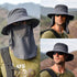 Sun Hat for Men Women - Summer UV Protection Wide Brim Fishing Hat with Face Cover & Neck for Hiking