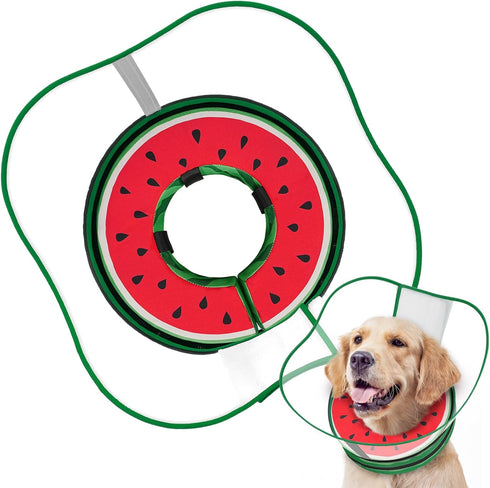 Sponge Dog Cone Collar, Dog Recovery Collar Alternative with Detachable High Clear