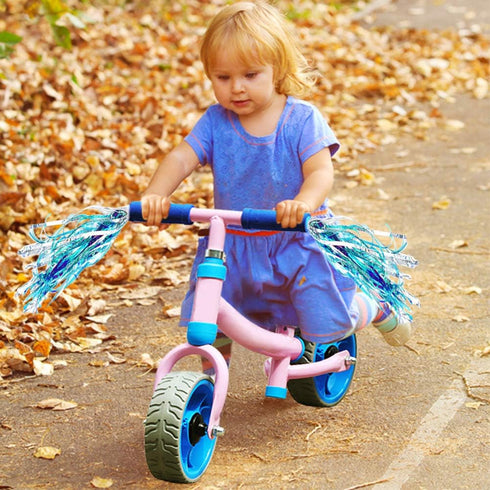 Kids Bike Bell and Streamers for Girls - 1 Pack Flower Bicycle Bell with 2 Pack Bike Streamers