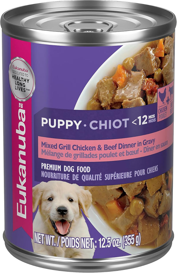 Eukanuba Puppy Mixed Grill Chicken & Beef Dinner in Gravy Wet Dog