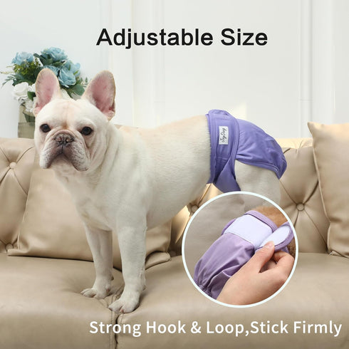 Dogs,4 Pack JoyDaog Female Dog Diapers for Large Reusable Washable Premium Doggie Diapers for Heat,Incontinence,Period