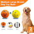 2 Pack Indestructible Dog Tennis Balls, Durable Bouncy Toy Balls for Aggressive Chewers, Interactive Fetch Water Toys