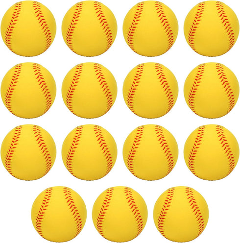 Bac-kitchen Foam Baseballs, 9 Inch Soft Baseballs Training Pitch Stress Ball with Drawstring