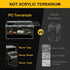 Small Reptile Terrarium Kit,Escape Proof Tarantula Enclosure,PC Starter Hermit Crab Tank,Spider Habitat for Praying