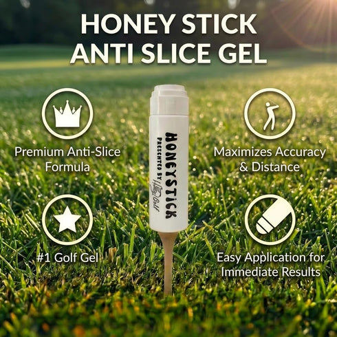 Honey Golf HoneyStick Anti Slice Gel for Golf Clubs - Anti-Hook Spin Reducer for Driver, Woods, Hybrids, Irons - Golf