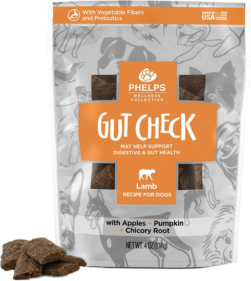 Gut Check Digestive & Gut Health Lamb Recipe Dog Treats, 4.5 oz