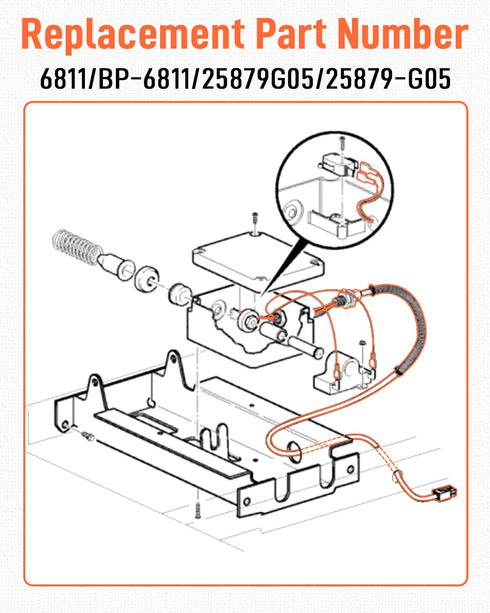 Quaneguzy 2000-2022 6811 BP-6811 25879G05 25879-G05 Pedal Box Wiring Harness Fit for EZGO Electric PDS Golf Cart