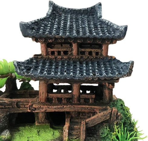 Aquarium Classical Resin Castle Decorations - Fish Tank Realistic Details Castle,Fish Tank Traditional Castle Aquarium Accessories