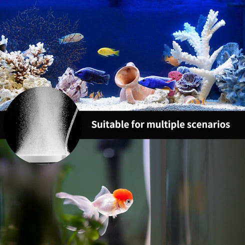 UPETTOOLS Air Stone for Aquarium, 1.97 Inch Fish Tank Bubbler, Ultra Quiet Nano Bubble Diffuser for 5 to 30 Gallon