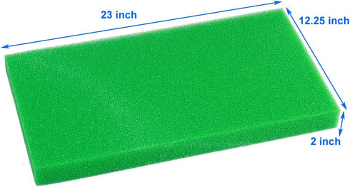 (23" 12.25" 2" AQUANEAT Aquarium Filter Sponge Open Cell Foam Sheet Bio Sponge Filter Media Pad HMF Fish Tank Sump