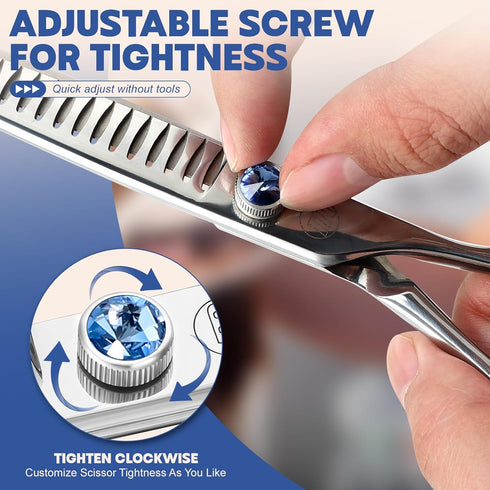 JP-440C Cutting/Trimming (7.5" (24-Tooth)) Moontay Professional Dog Grooming Straight, Curved