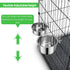 Dog Food Water Bowl for Cage with Clamp Holder, Stainless Steel Hanging Bowls, Non-Spill for Small Medium Large Dogs