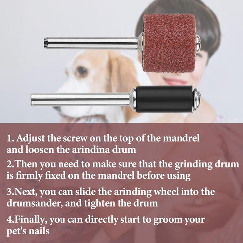 Xyembu 26 Pack Supplies(80#/120#) Nail Grinder for Dogs Replacement Kit Pet Nail Grinder Replacement Kit with Grit