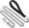 Metal Dog Leash, Chew Proof Chain, 4ft Heavy Duty with Padded Handle for Large Medium Dogs