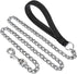 Metal Dog Leash, Chew Proof Chain, 4ft Heavy Duty with Padded Handle for Large Medium Dogs
