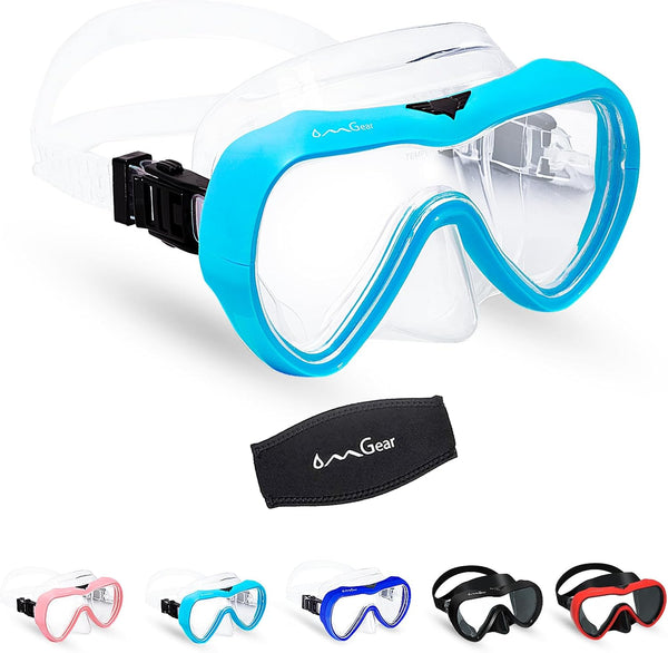 OMGear Diving Mask Snorkeling Gear - Kids Adult Snorkel Mask with Nose Cover for Scuba Diving