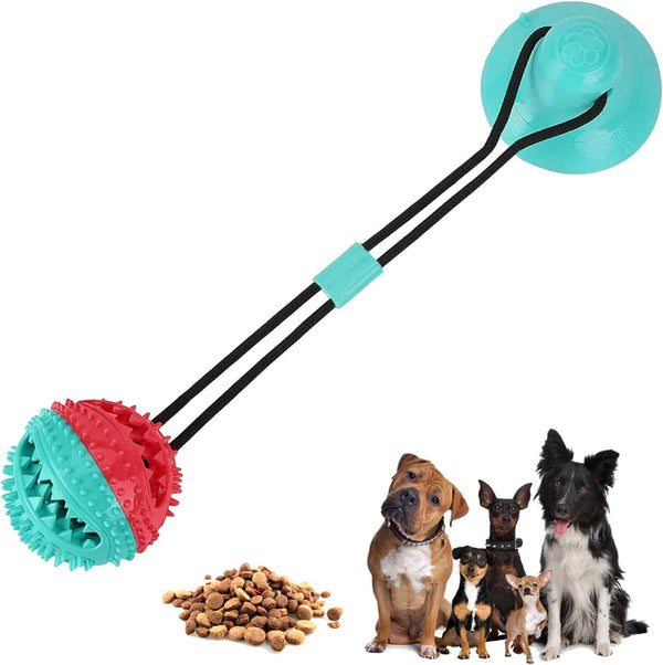Guardians Dog Chew Toy with Suction Cup for Aggressive Chewers, Food Dispensing Ball for Small Medium Dogs