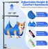 Hammock, 26"-38" 2 Dog Grooming Arm with Adjustable Foldable Grooming Table Arm with Clamp & No-Sit Holders, Heavy Duty