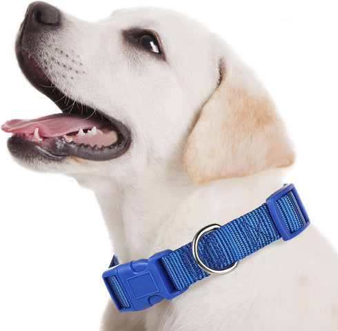 9 Pieces Adjustable Dog Collar for Medium Dogs, Soft Nylon with Quick Release Buckle, Retro Colors