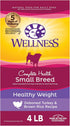 Wellness Natural Pet Food Complete Health Natural Dry Small Breed Healthy Weight Dog Food, Turkey & Rice, 4 Pound (Pack