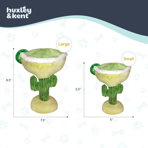 Huxley & Kent Plush Dog Toy with Squeaker, Power Plush Stuffed Toy for Dogs - Margarita Loco, Small