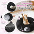 Baseola Cat Tunnel Bed for Indoor Cats, Peekaboo Cat Cave with Washable Soft Play Mat, Furry Cat Tube