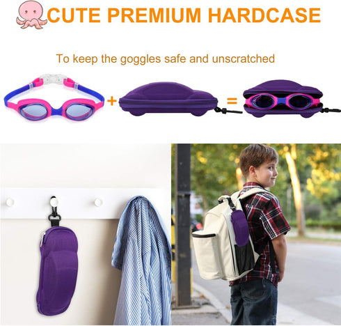 Kids Swim Goggles, Swimming Goggles for Boys and Girls, Toddlers Age 2-12