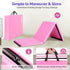 Matladin 6' 6ft 2ft 2in Folding Tri-fold Gymnastics Gym Exercise Aerobics Mat, x x PU Leather Tumbling Mats with Hook